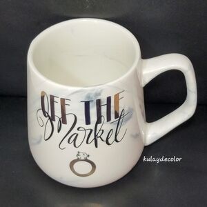 Off the Market White Mug Engagement Ring Coffee Cup Austin & Ash Gift Idea
